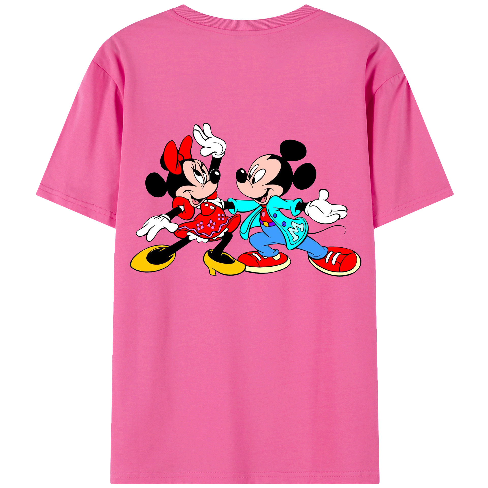 （画像用） ミッキーマウス Mickey Mouse レディース半袖Tシャツ(バックプリント)